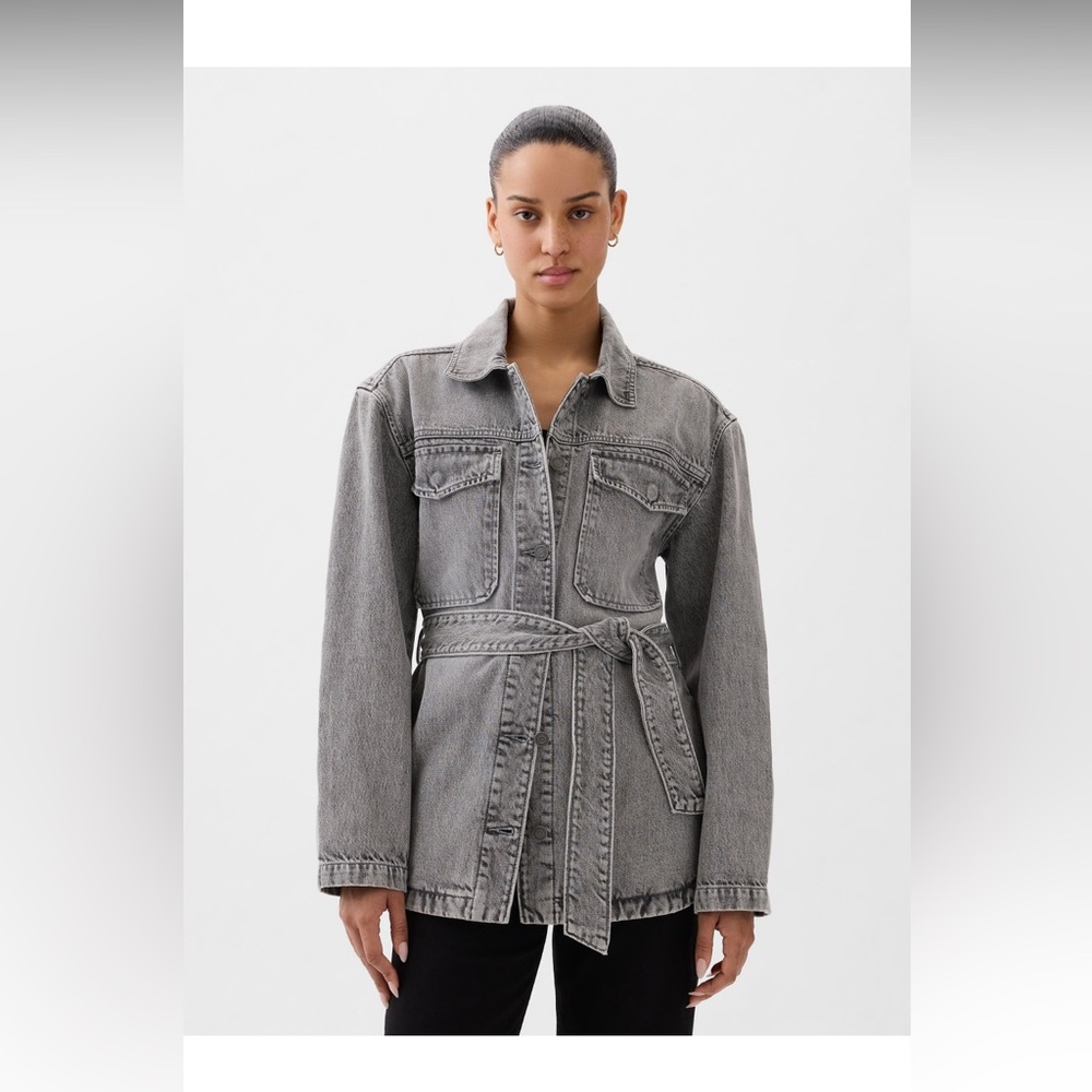 Gap Belted Denim Shirt Jacket